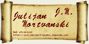 Julijan Mortvanski vizit kartica